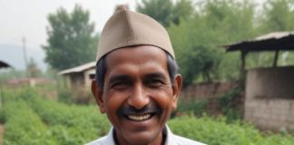 pikaso_texttoimage_a-happy-indian-farmer-holding-Kashmiri-Chilli-Gunt